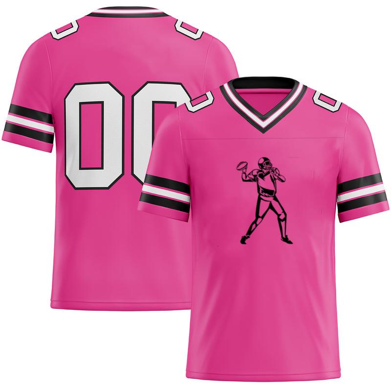 American Football Player Throw High Contrast Football Jersey