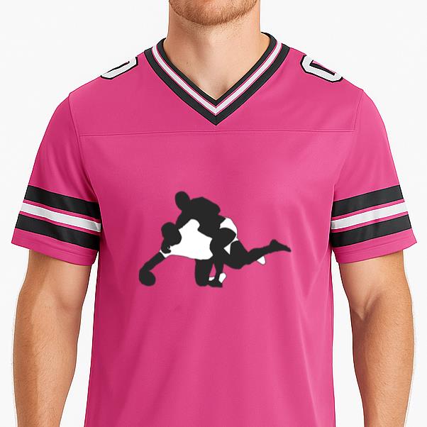 American Football Players Tackling Football Jersey - Image 3