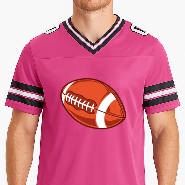 American Football Side Illustration Football Jersey - Image 3
