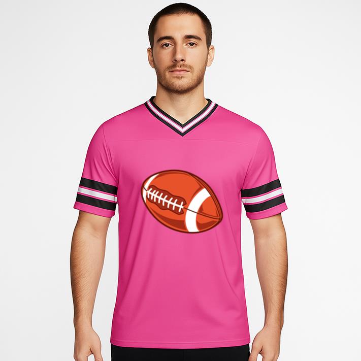 American Football Side Illustration Football Jersey - Image 4