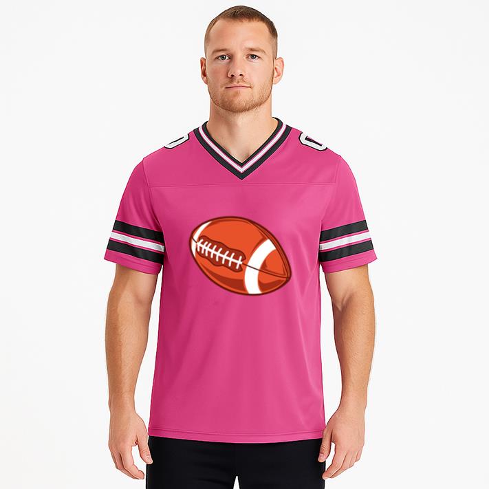 American Football Side Illustration Football Jersey - Image 2
