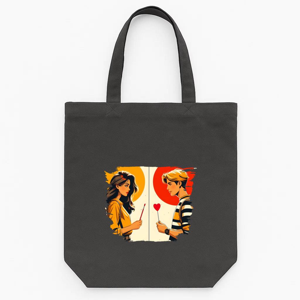 Angel Cheerful Bold Tote Canvas Bag