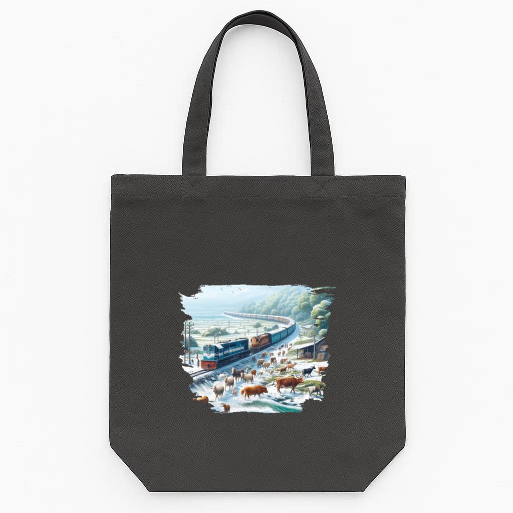 Character Happy Stylish Tote Canvas Bag