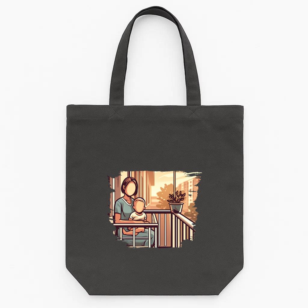 Character Happy Vibrant Tote Canvas Bag