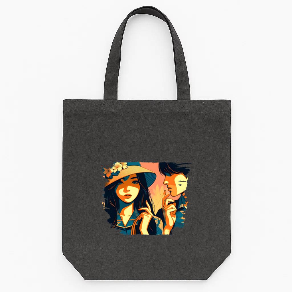 Dream Happy Warm Tote Canvas Bag
