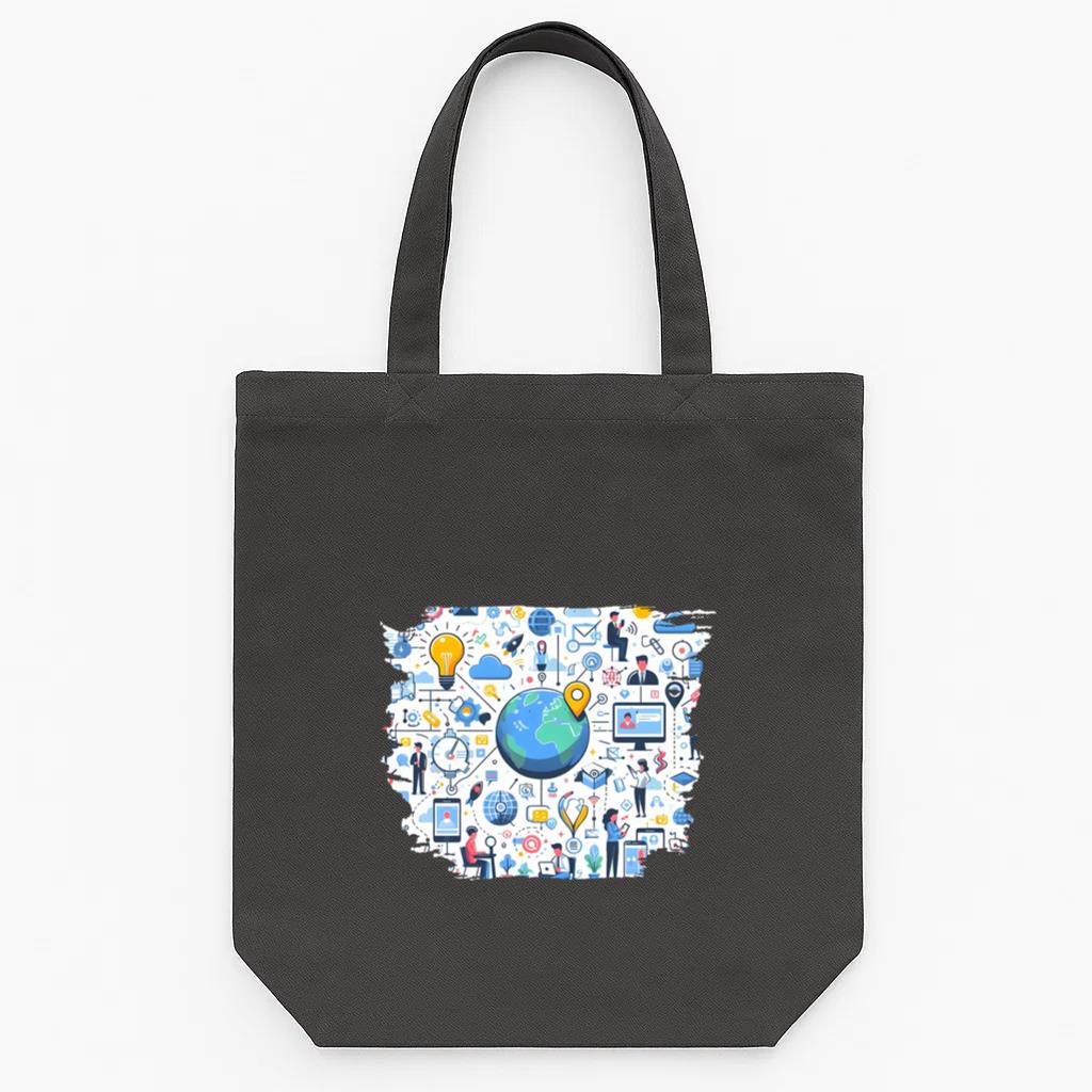 Figure Elegant Playful Tote Canvas Bag