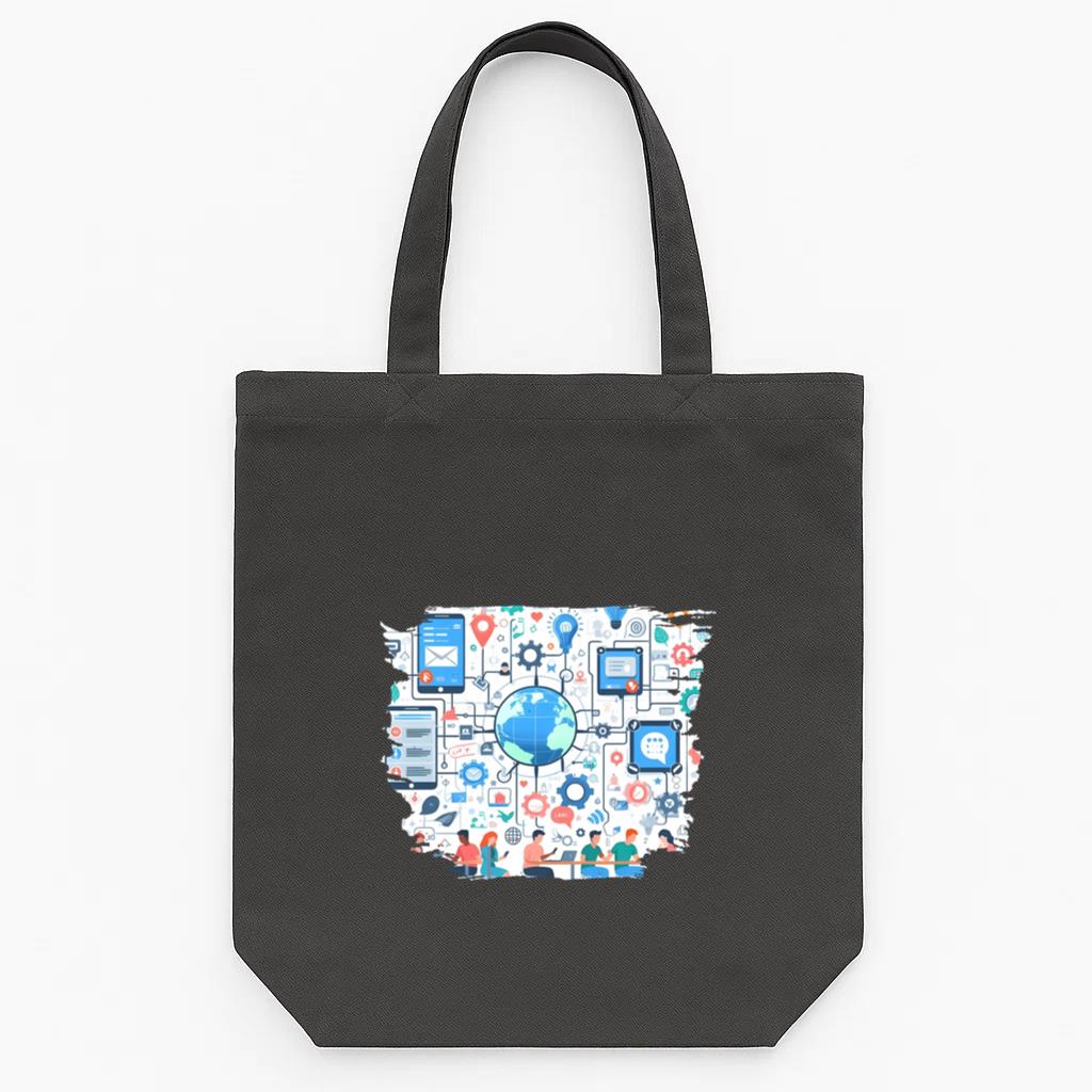 Icon Shiny Playful Tote Canvas Bag