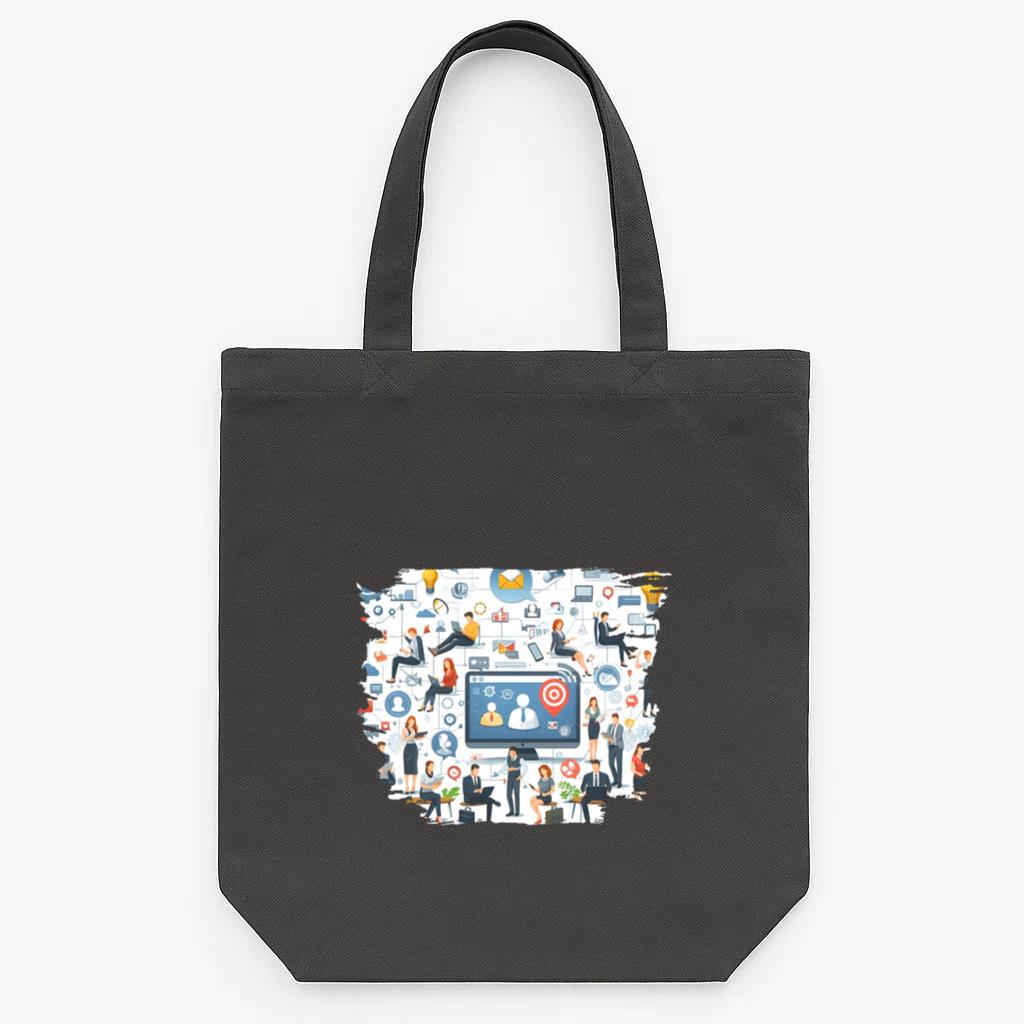 Icon Vibrant Modern Tote Canvas Bag