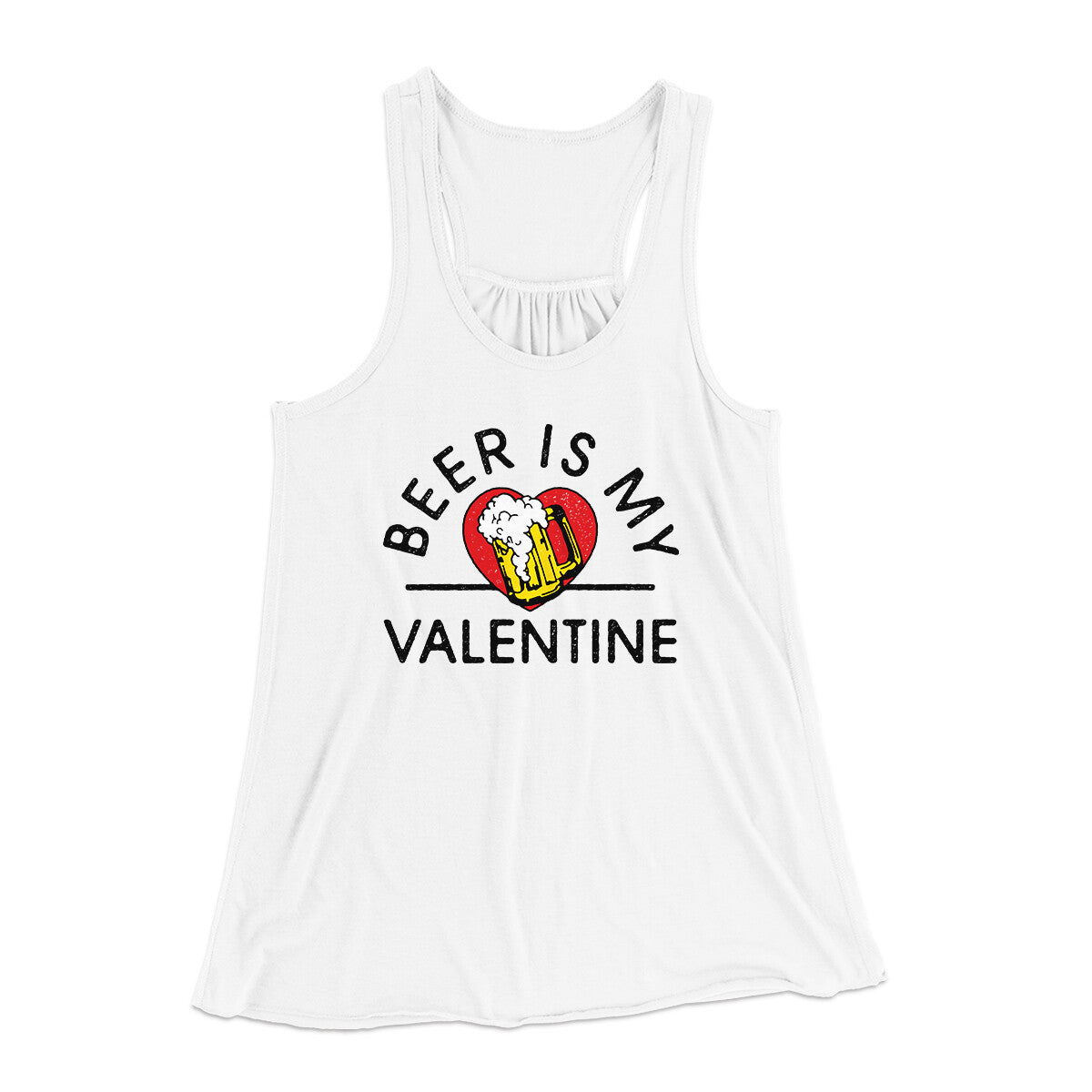 Beer Is My Valentine Women's Flowey Racerback Tank Top