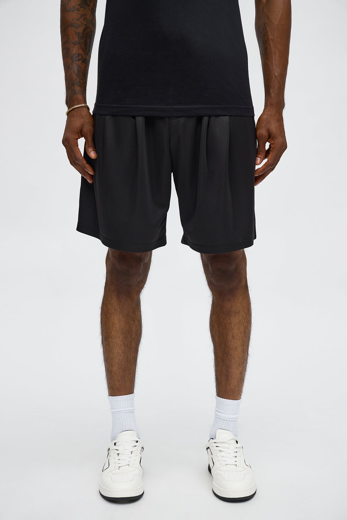 Easy Flow Pleated Short Black Women's Regular Fit ADM-BDE05B