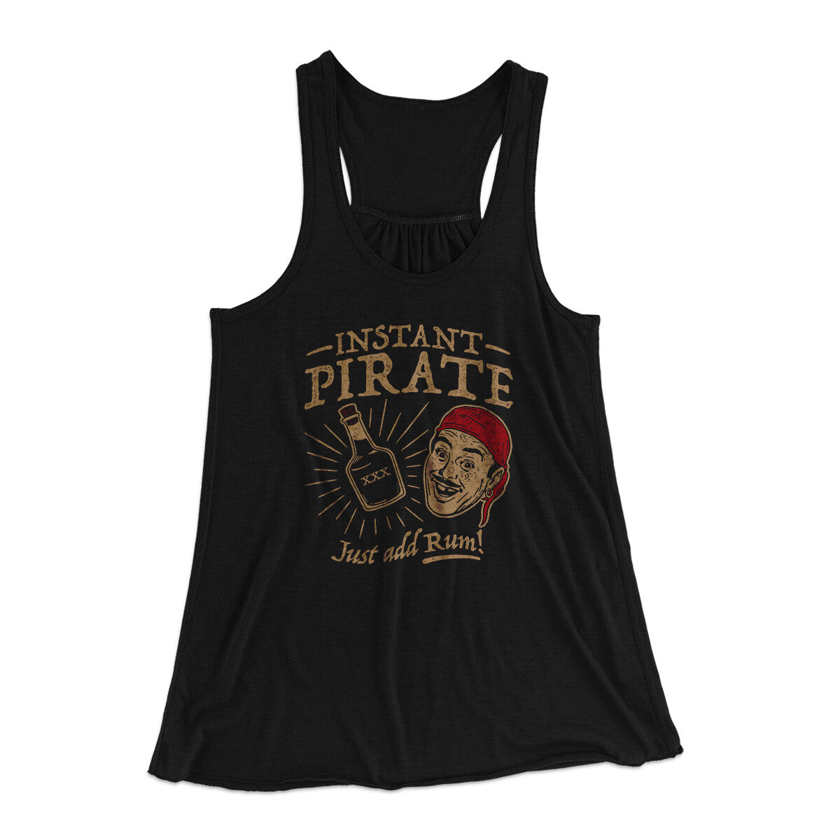 Instant Pirate, Just Add Rum Women's Flowey Racerback Tank Top