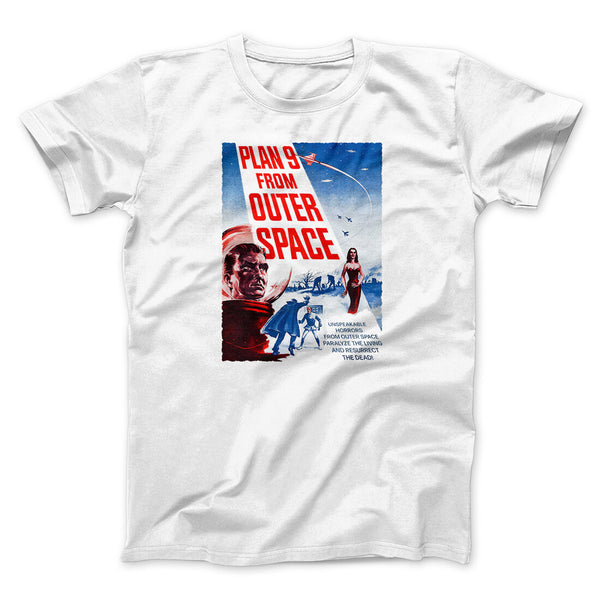 Plan 9 from Outer Space Unisex T-Shirt Black White Sci-Fi Horror Print Cotton